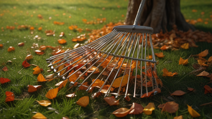 Leaves raking