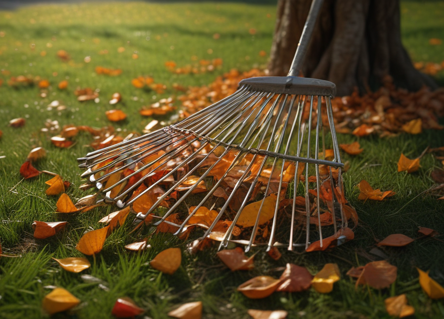 Leaves raking